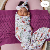SNUGGLE HUNNY - Meadow Organic Jersey Wrap & Topknot Set